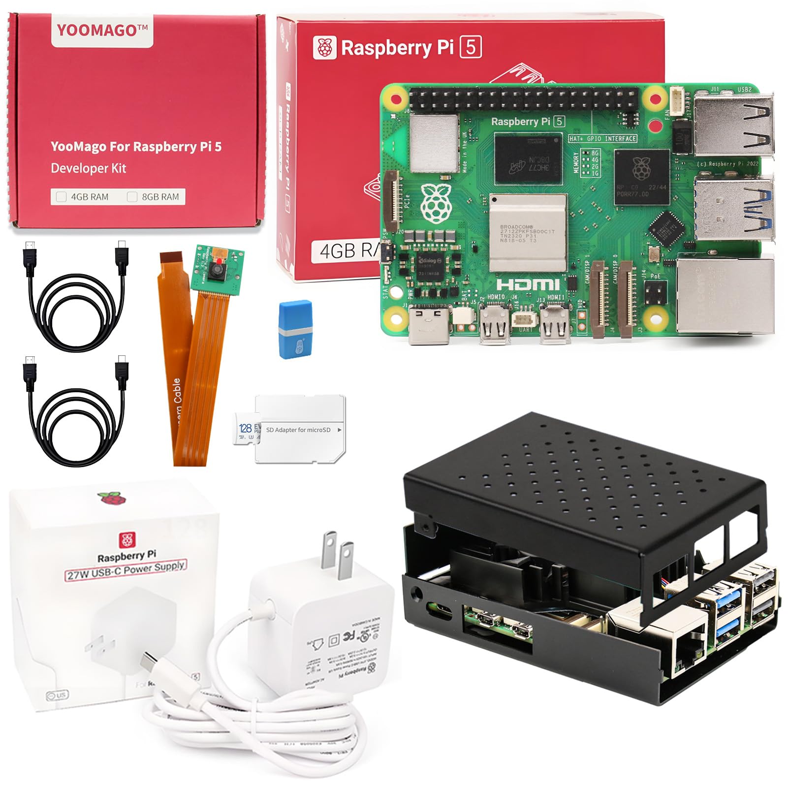 Raspberry Pi 4 8Gb Ram Kit - Papan Pengembangan Asli Baru Raspberry Pi