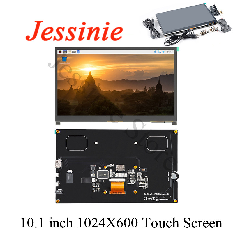 Raspberry Pi 10.1 Inch Capacitive Touch Screen Ips - Modul tampilan LCD 10.1 inci kompatibel