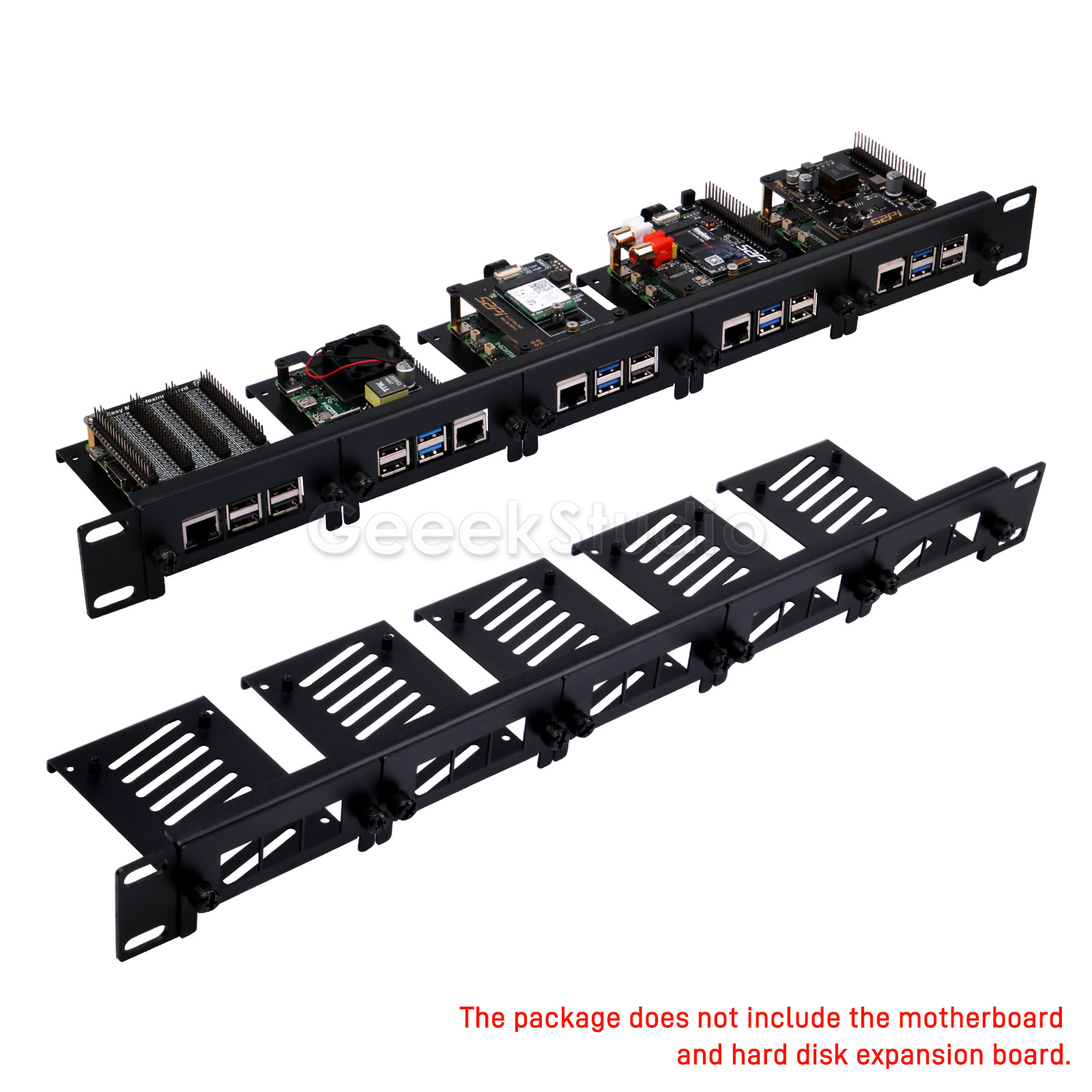 Raspberry Pi Rackmount 1U 19 Inch - Dudukan Rak 1U untuk Raspberry Pi