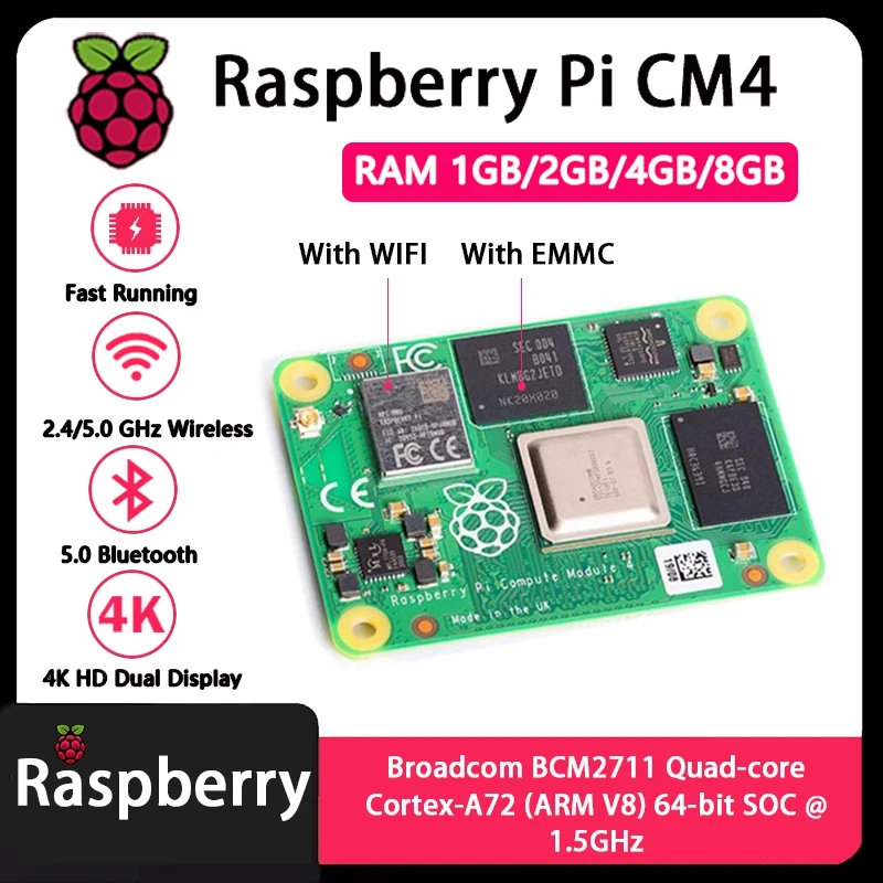 Raspberry Pi CM4 1GB/2GB/4GB/8 - Raspberry Pi Compute Module 4 8Gb 32Gb Emmc ulasan dan harga